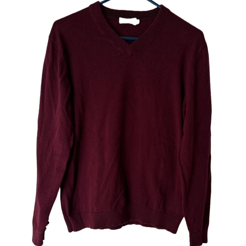 J. Crew Cashmere Blend Burgundy Sweater EUC Size Medium